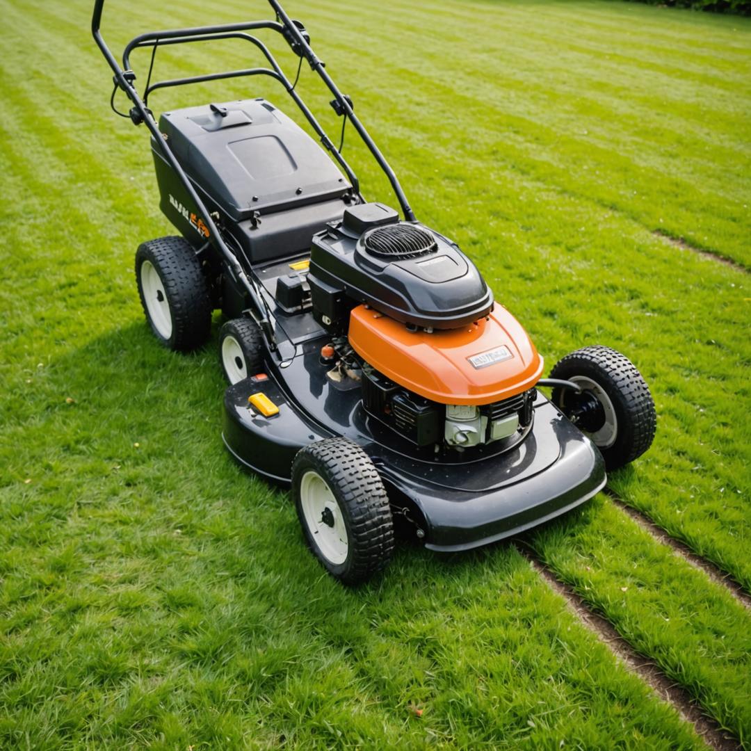 Mower on bumpy lawn with ant hills