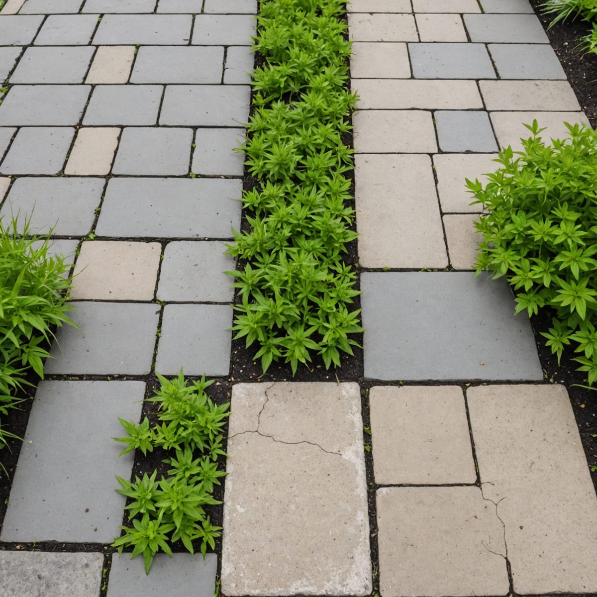 Before and after weed treatment