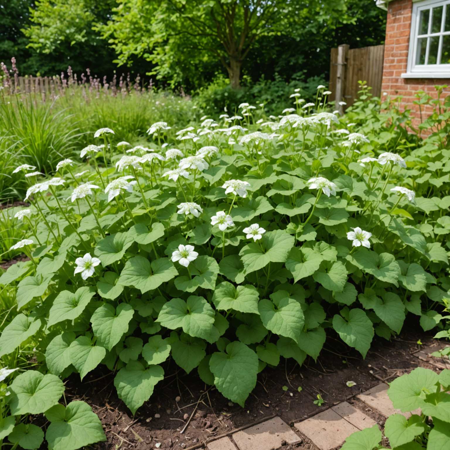 Bindweed and ground elder roots