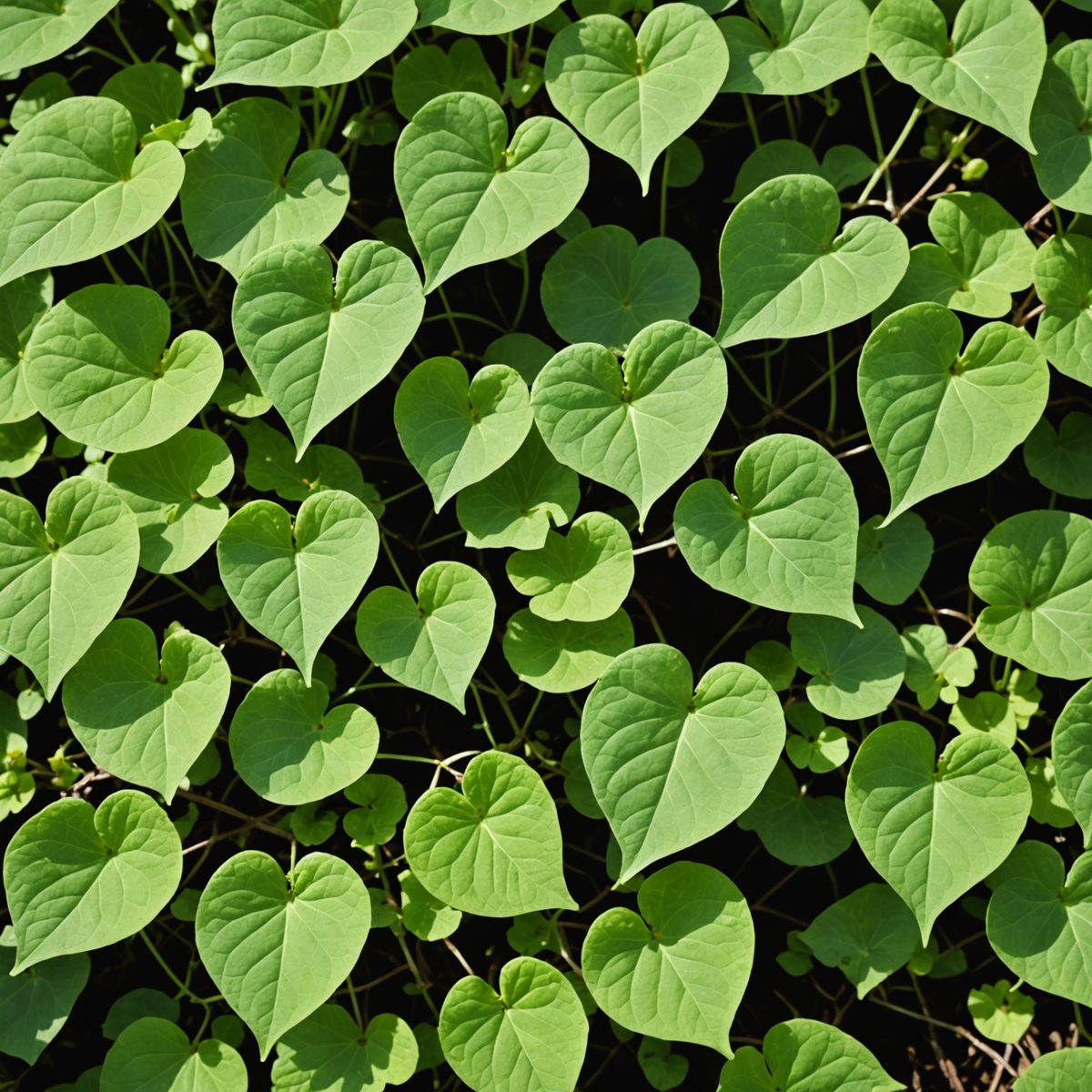 Bindweed leaves showing bleach burn damage