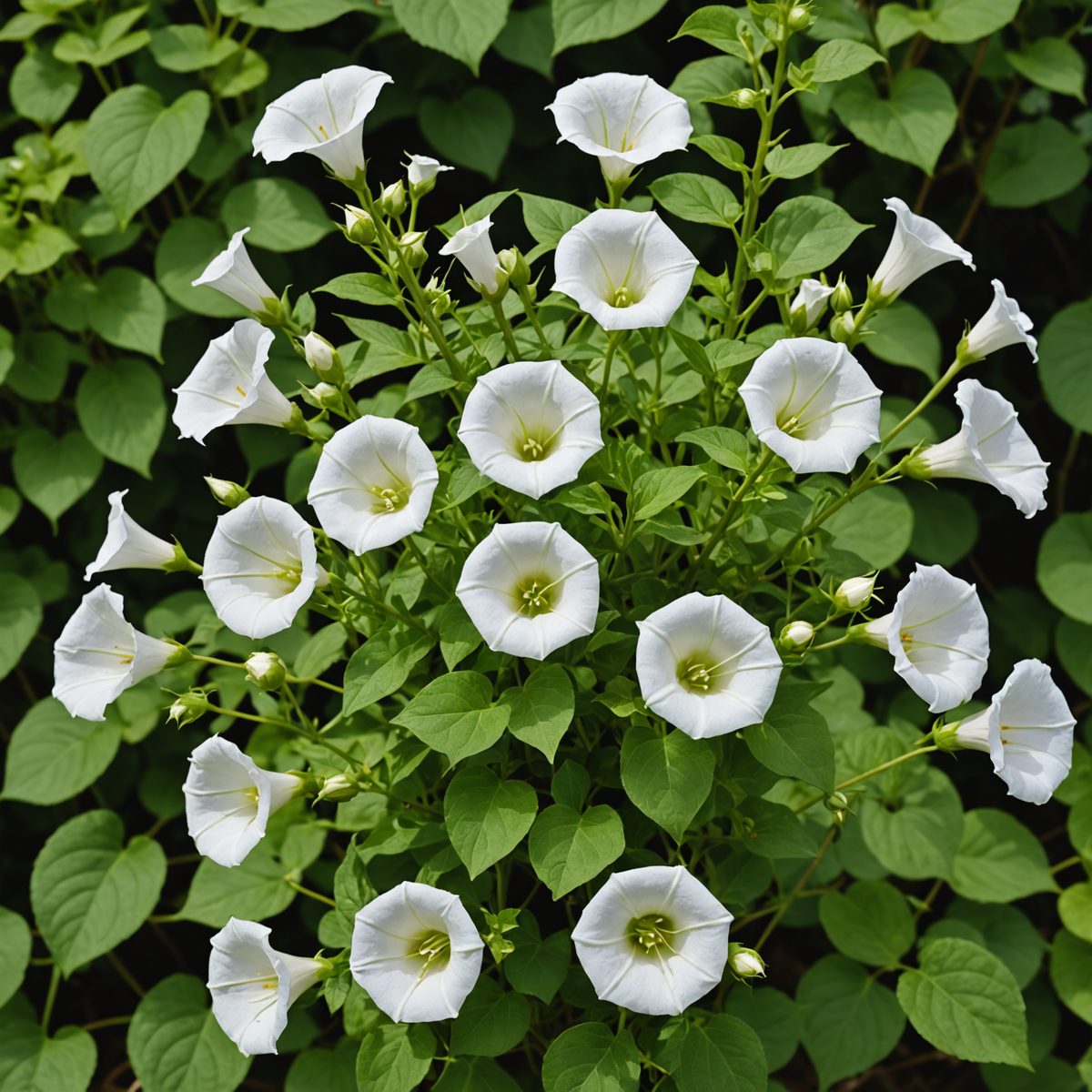 Bindweed strangling garden plants
