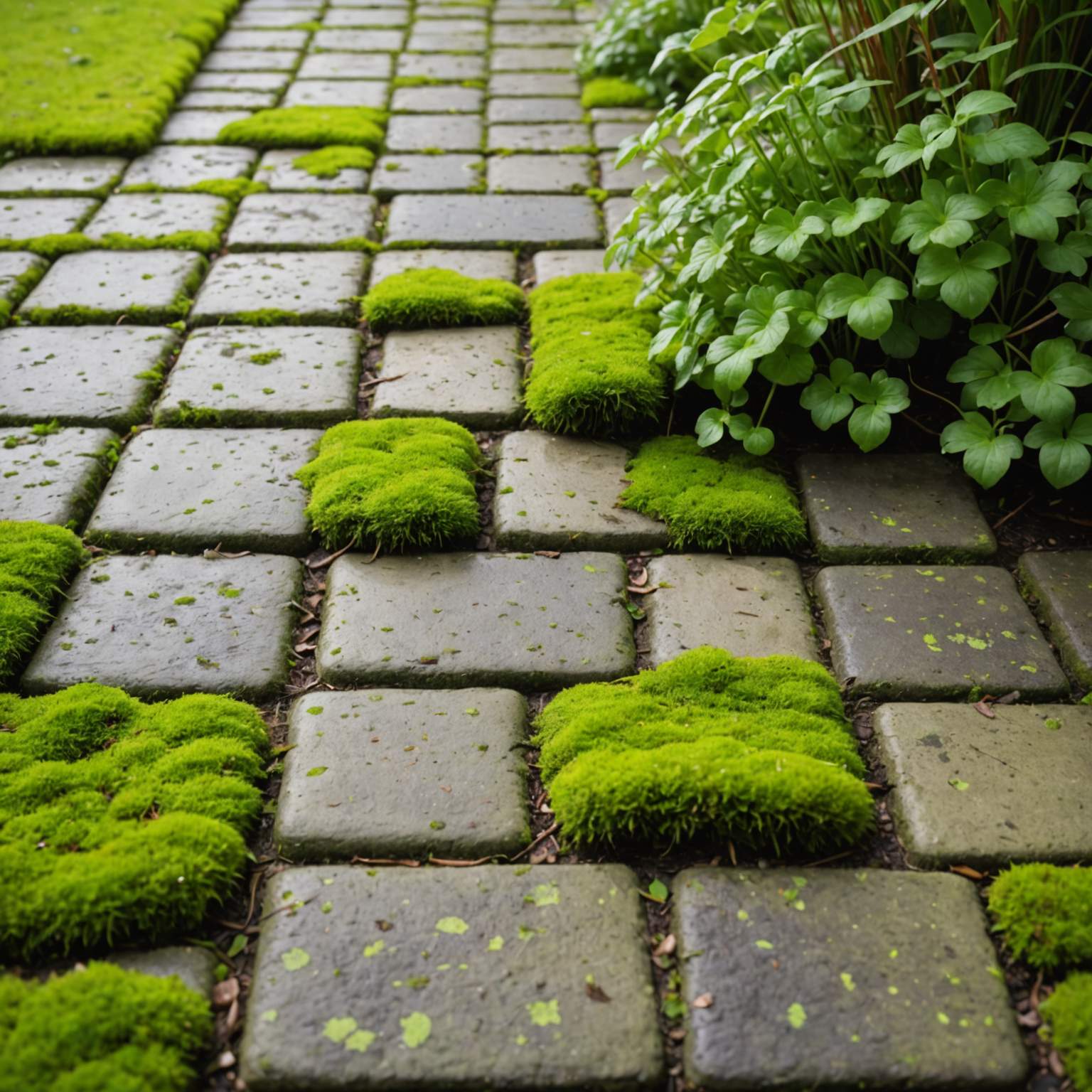 Moss regrowing on patio after previous treatment