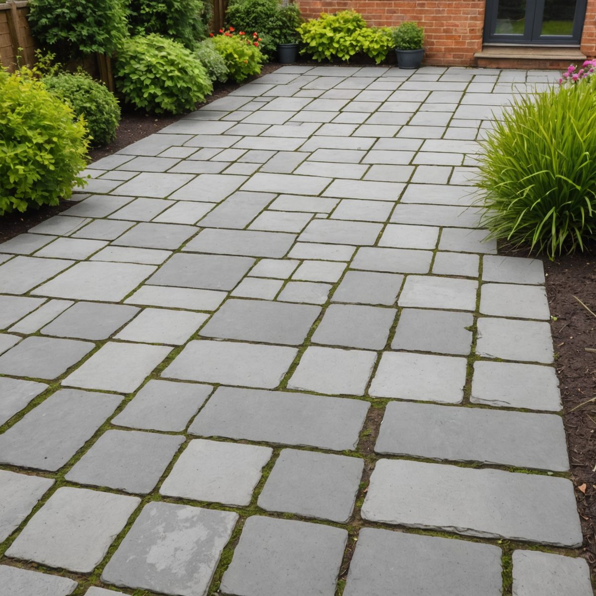 Clean patio after algae treatment