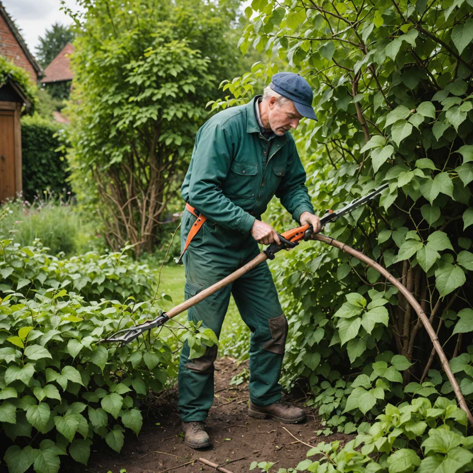 Cutting back Russian vine