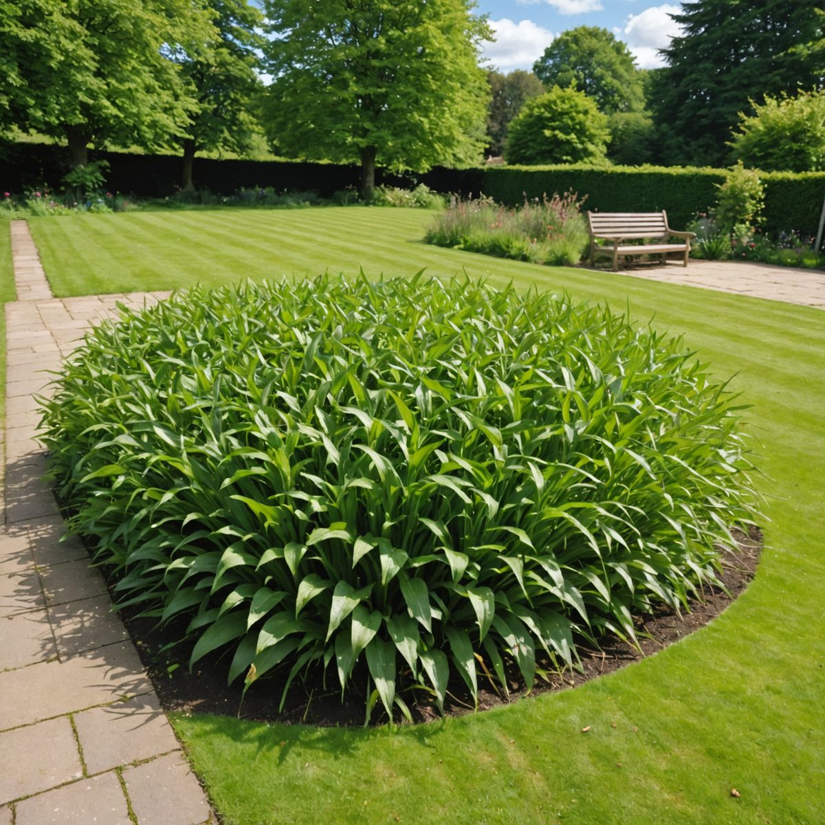 Dock growing in lawn