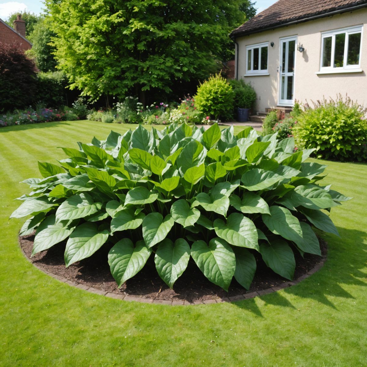 Dock plant at lawn edge