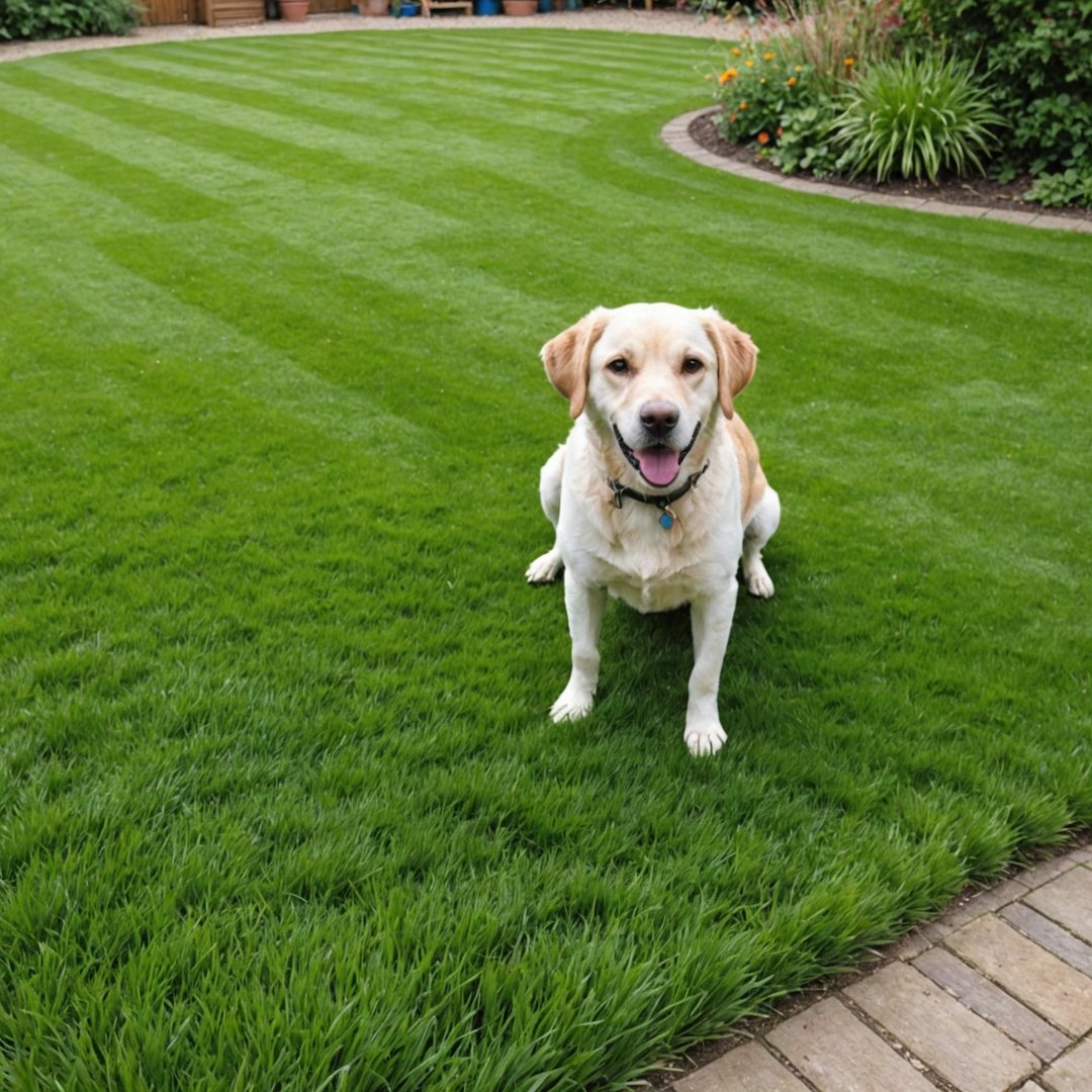 Repairing dog damage on lawn
