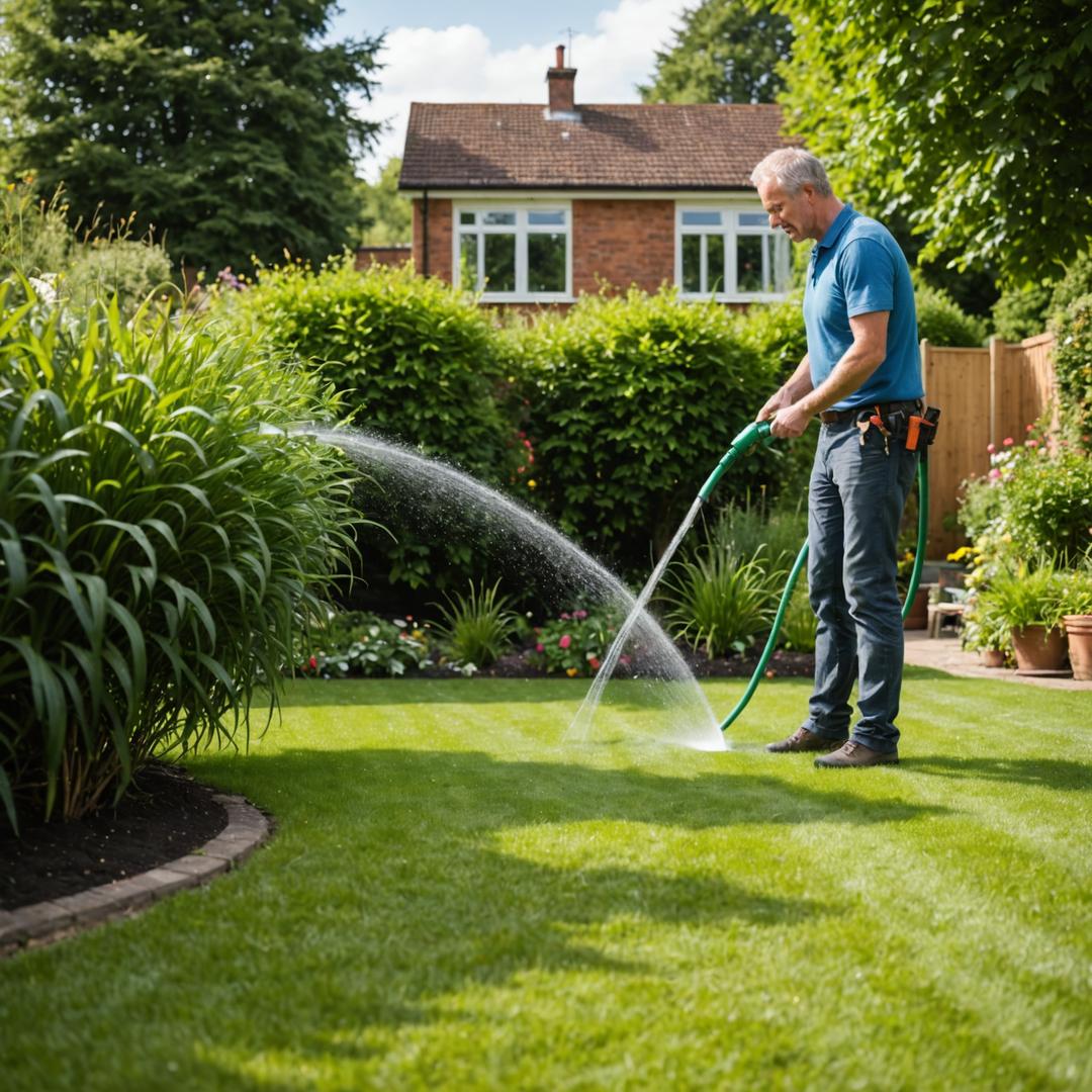 Watering lawn heavily to flush out excess fertiliser