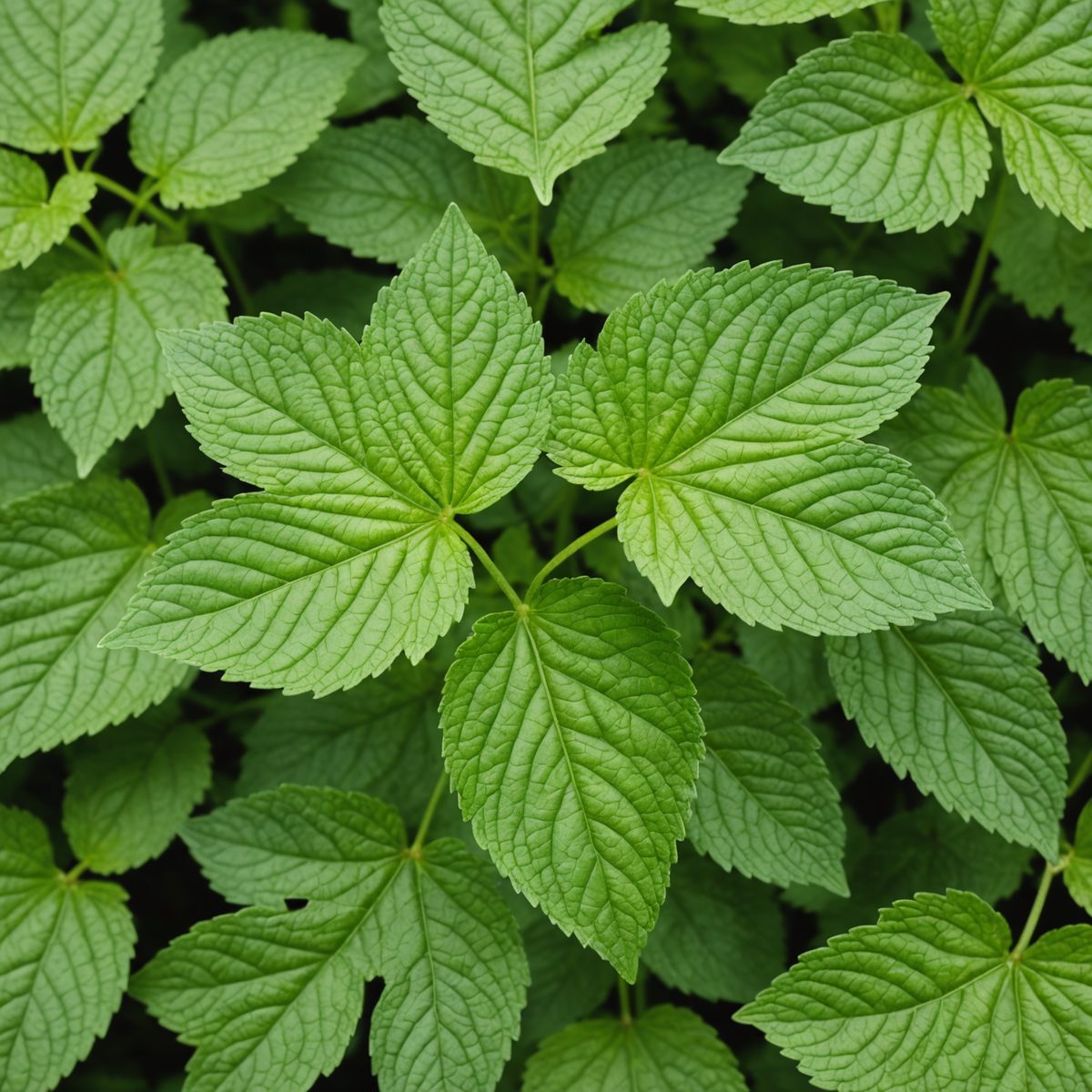 Ground elder leaves close-up