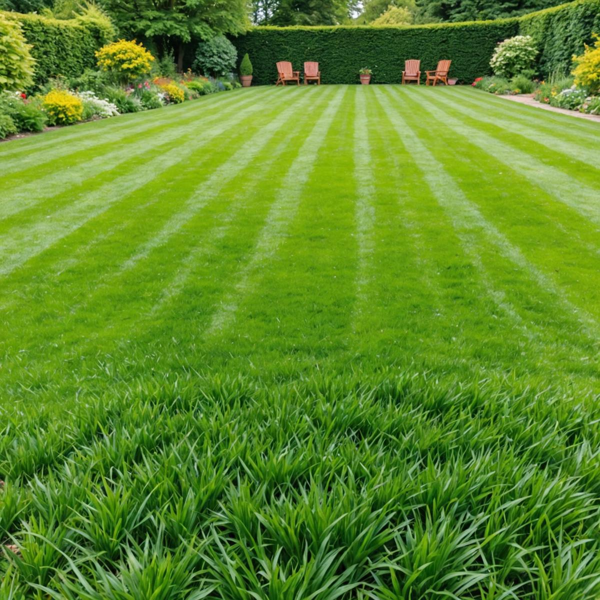 Healthy weed-free lawn after treatment