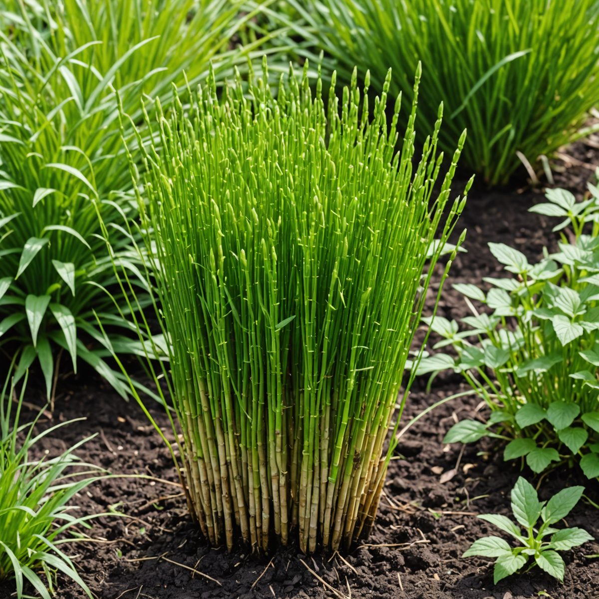 Vigorous horsetail regrowth