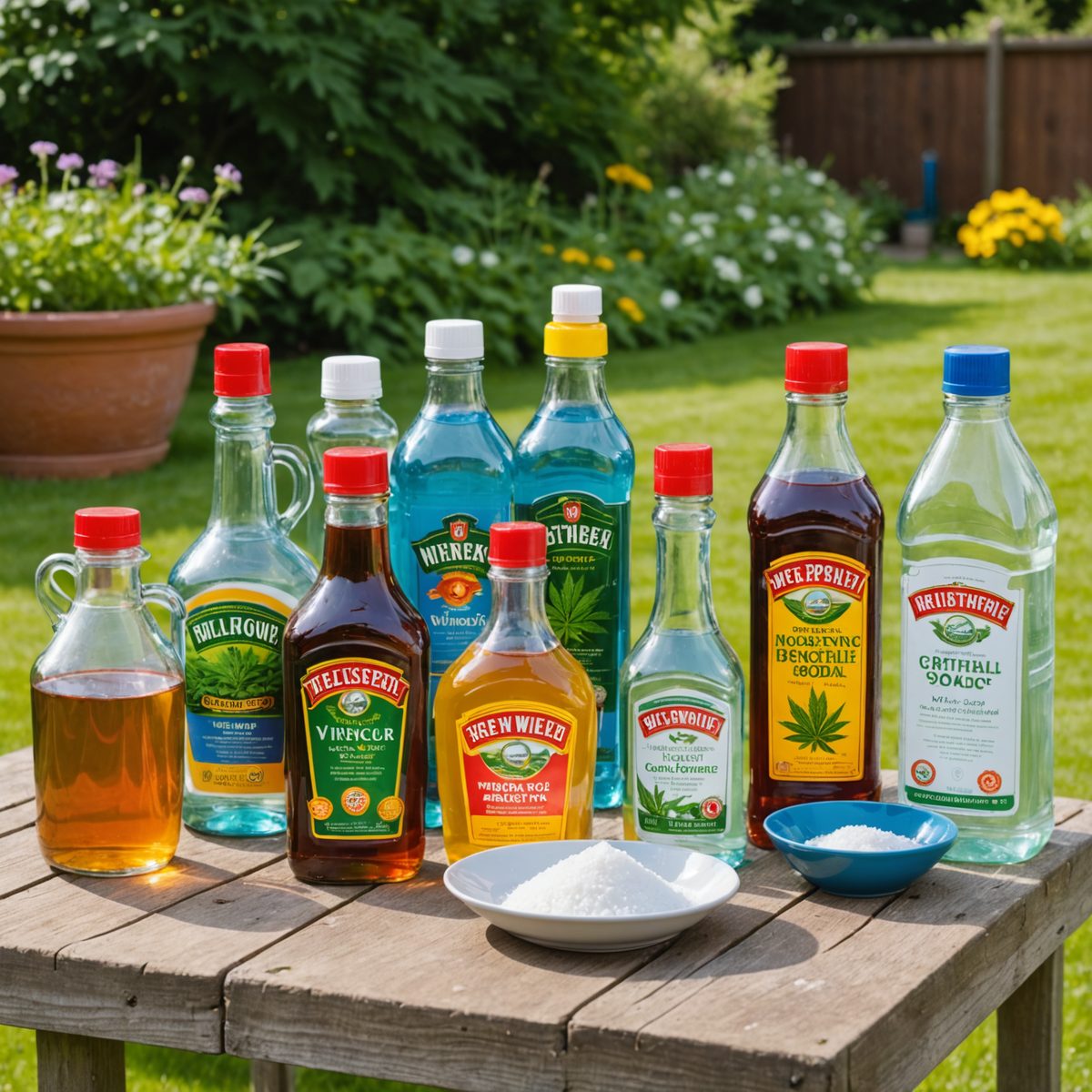 Household products used for DIY weed killing