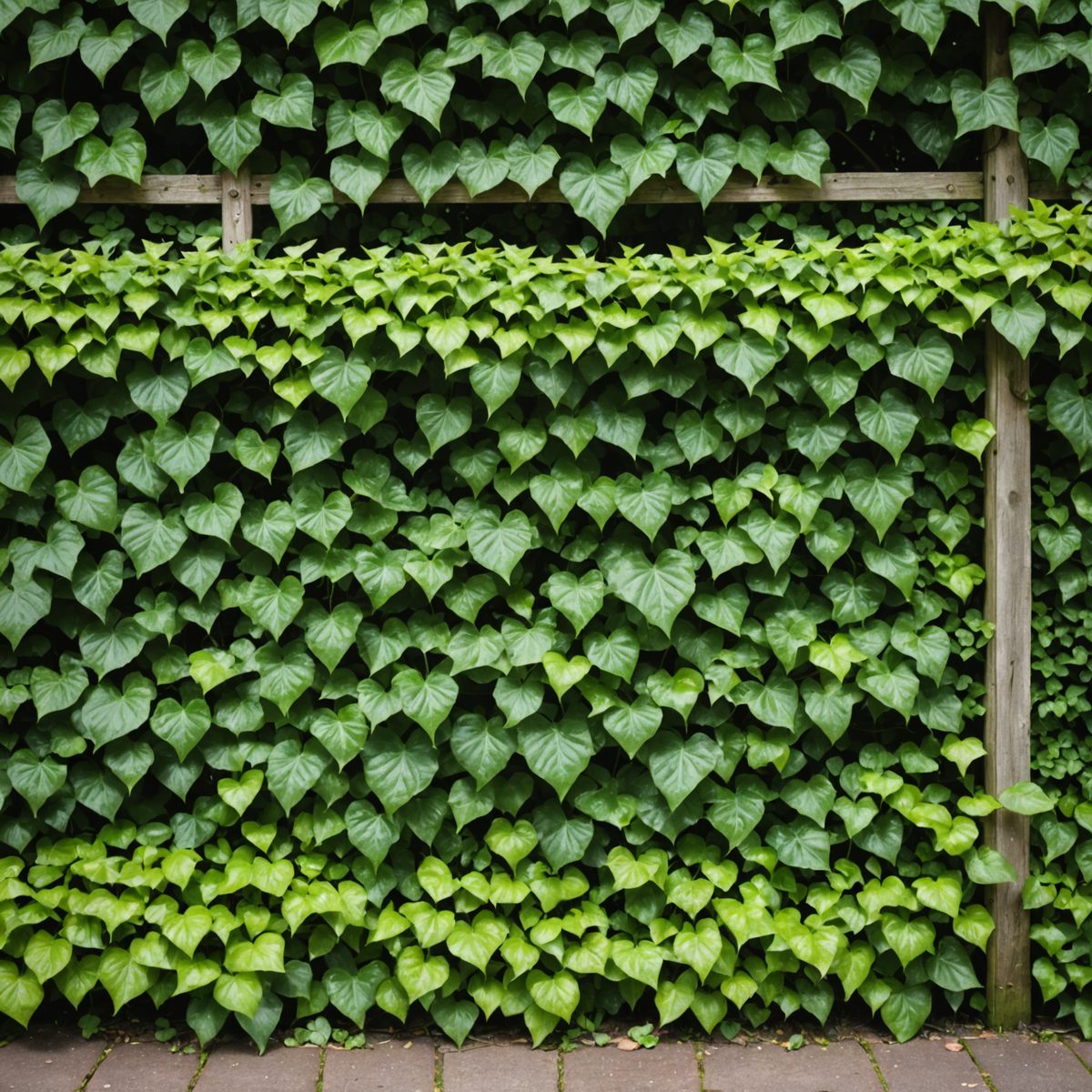 Ivy covering garden fence