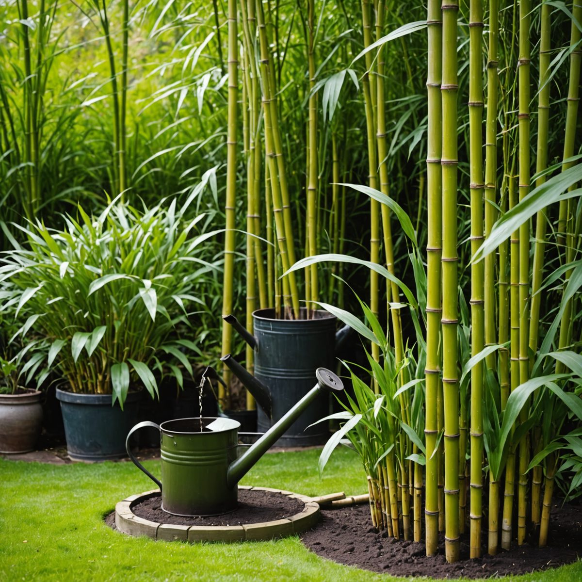 Applying Jeyes Fluid to bamboo