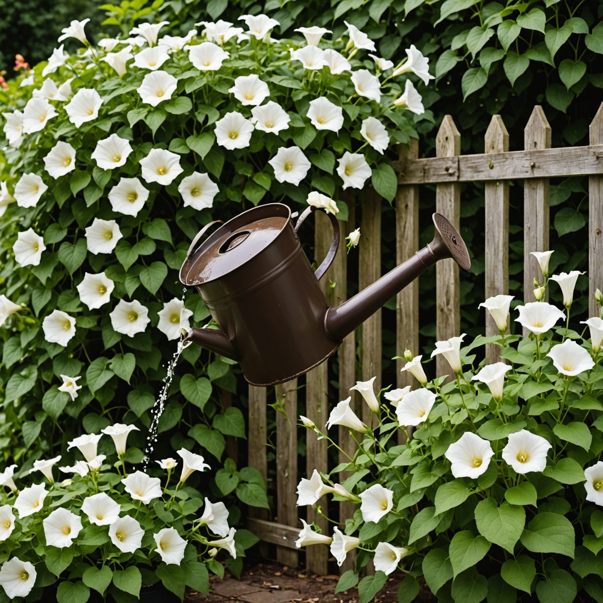 Pouring Jeyes Fluid on bindweed