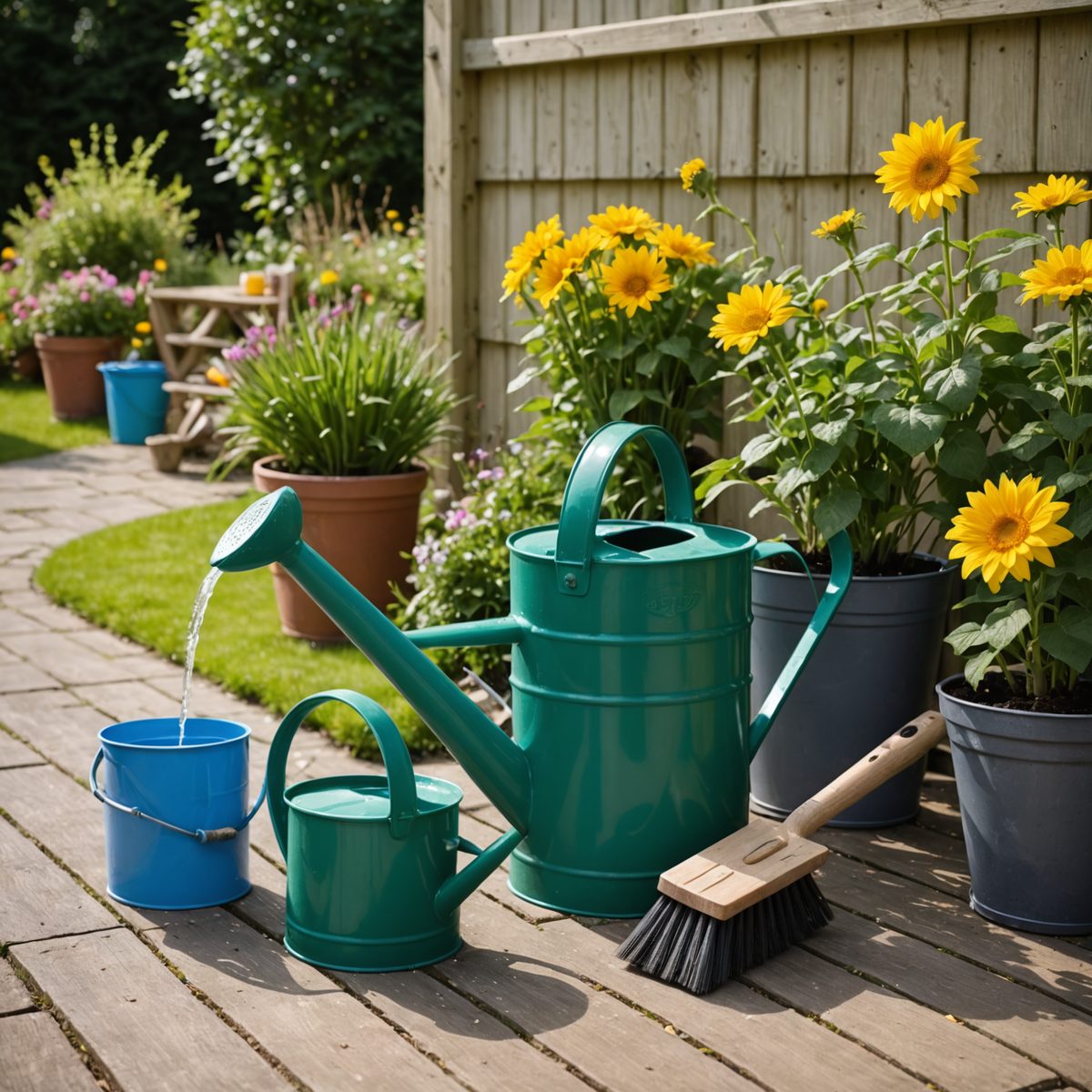 Jeyes Fluid bottle and cleaning supplies