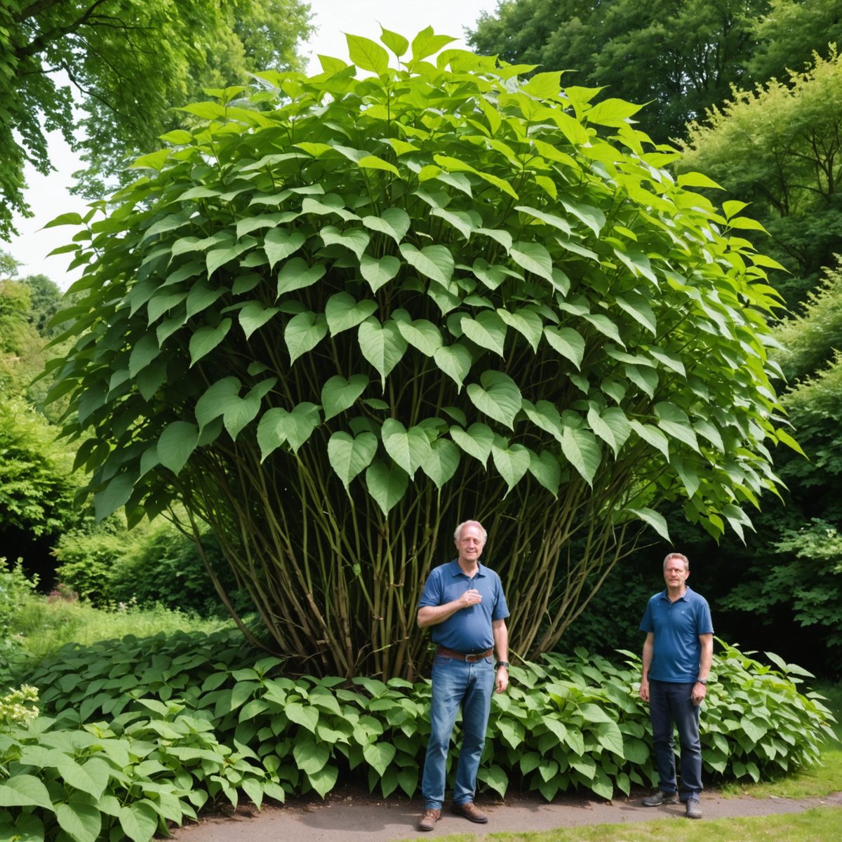 Japanese knotweed scale compared to person height