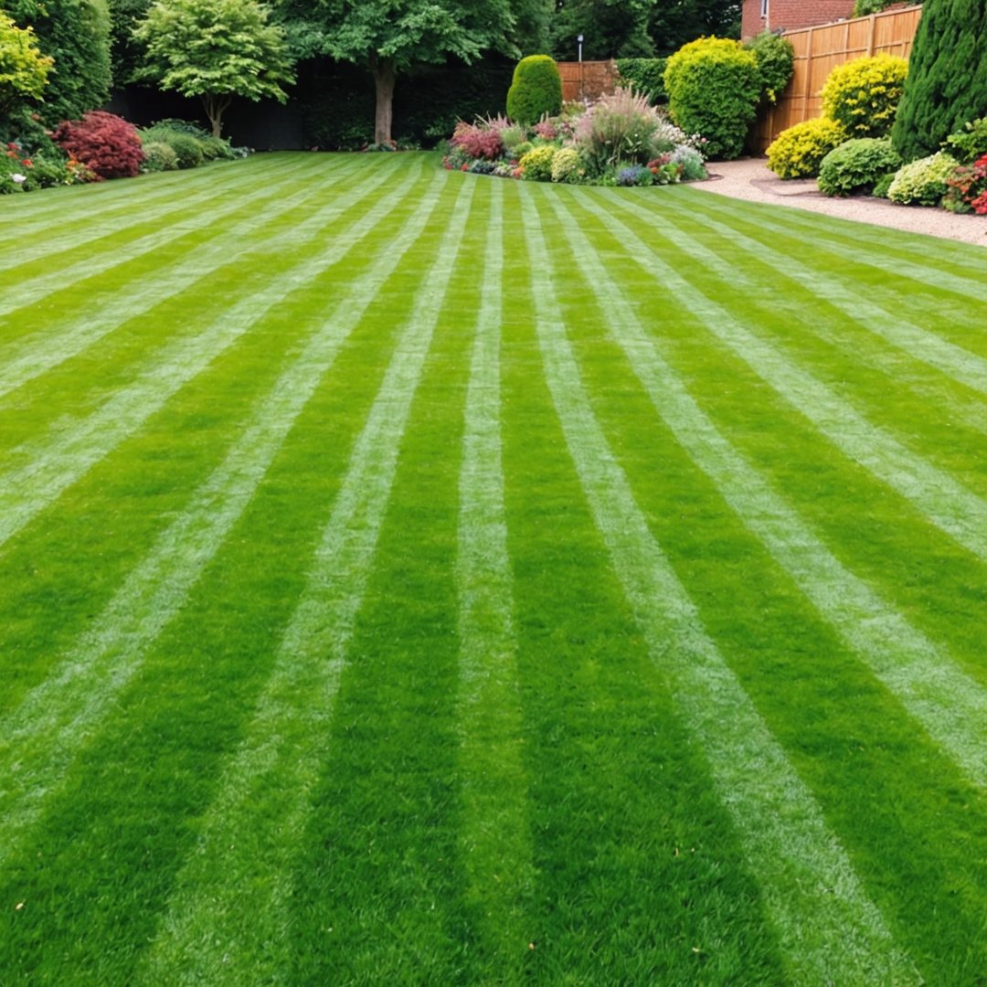 Healthy well-maintained lawn