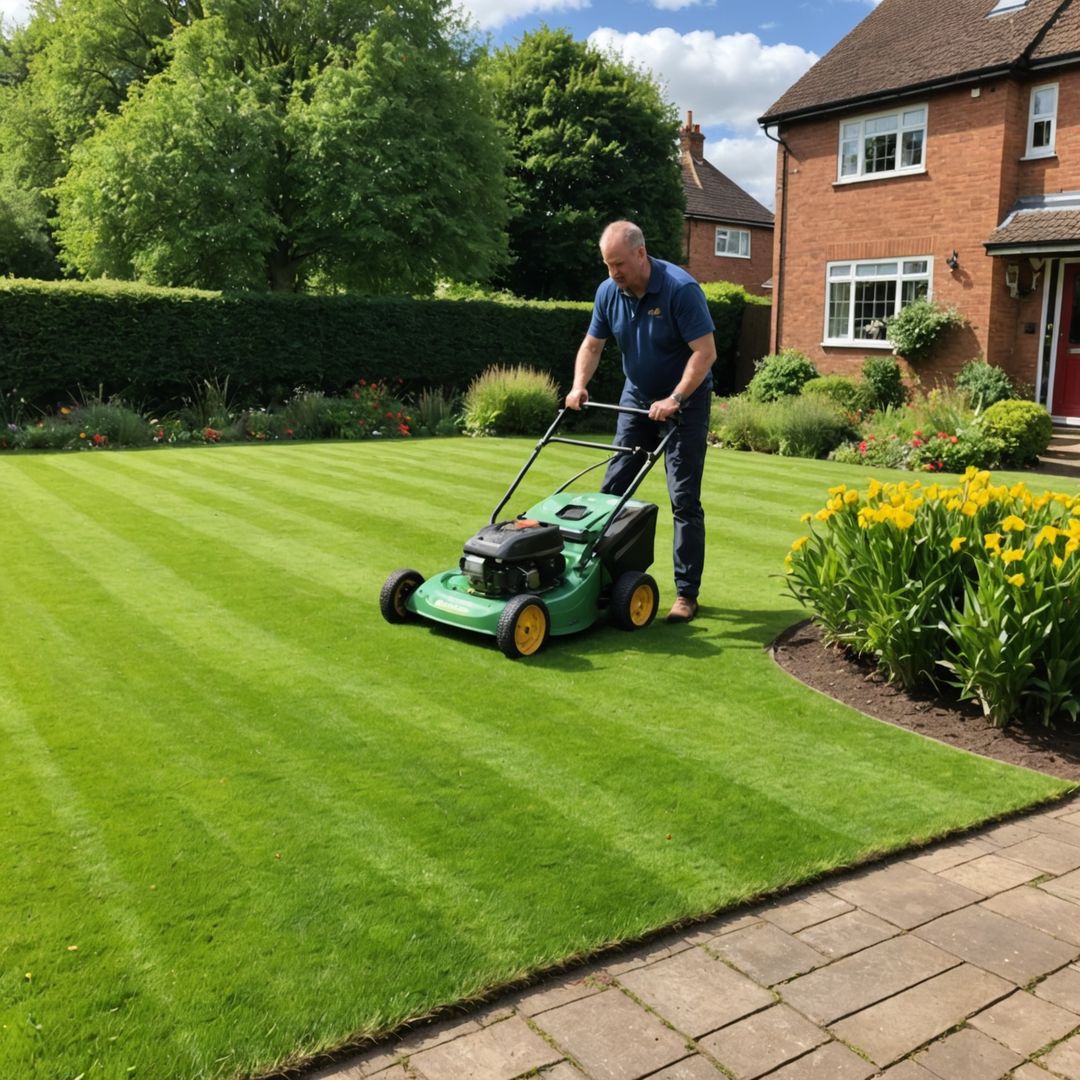 Scarifying lawn during renovation