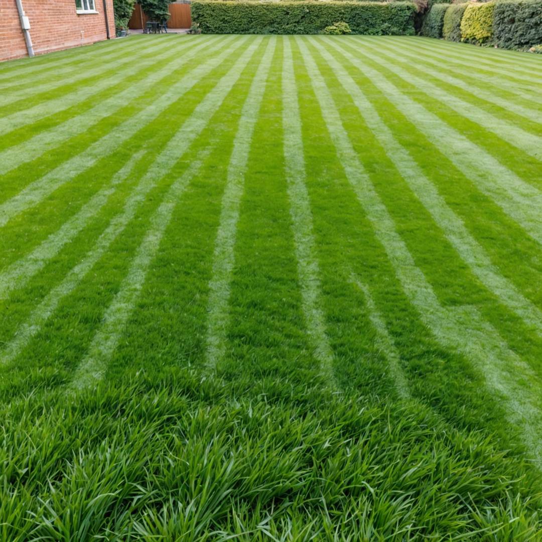 Healthy lawn after thatch removal