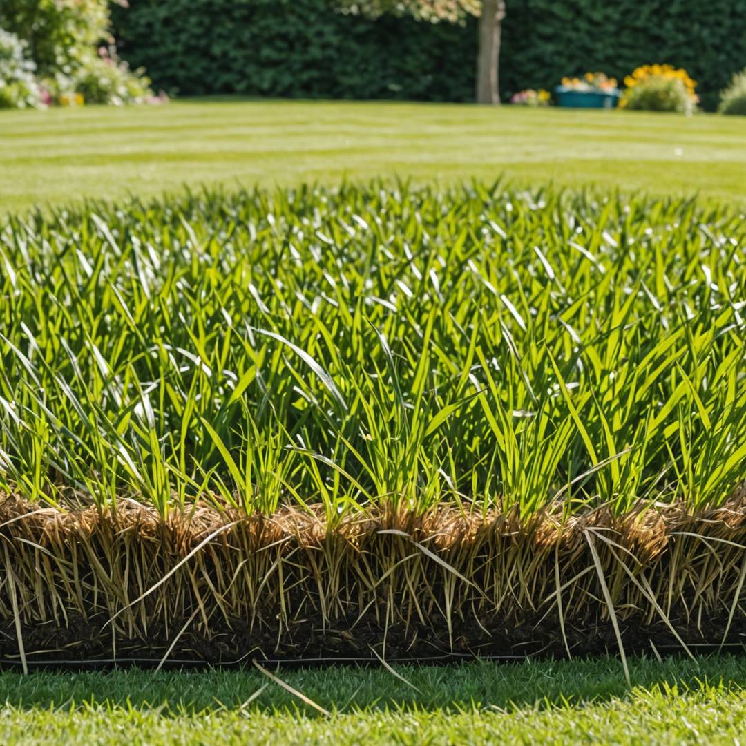 Thick layer of lawn thatch