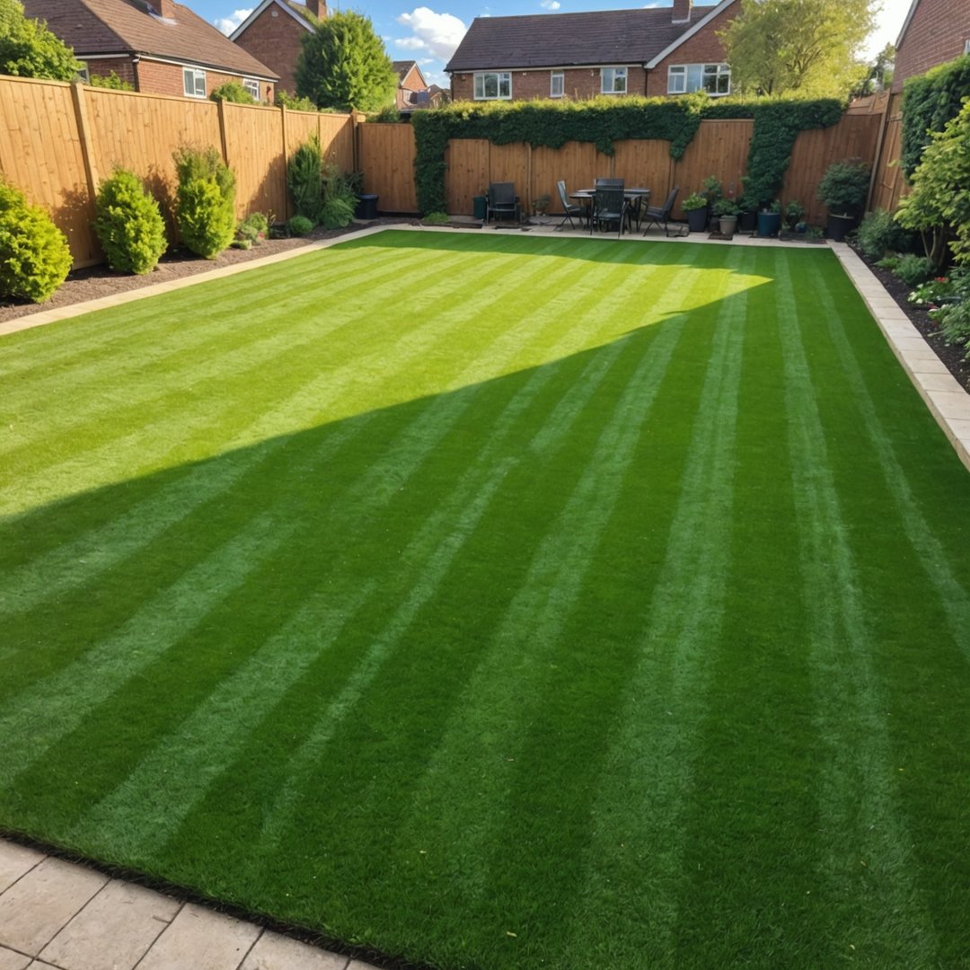 Finished newly laid lawn