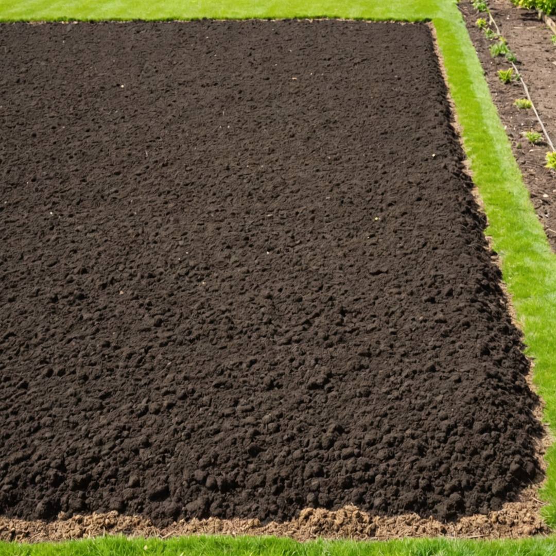 Prepared soil ready for turf