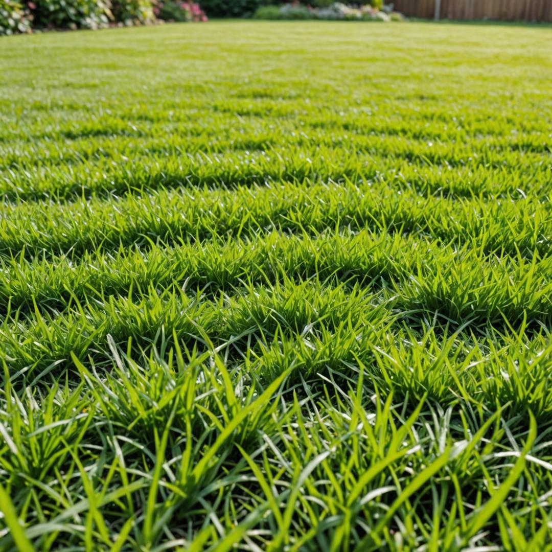 Bumpy uneven lawn needing leveling