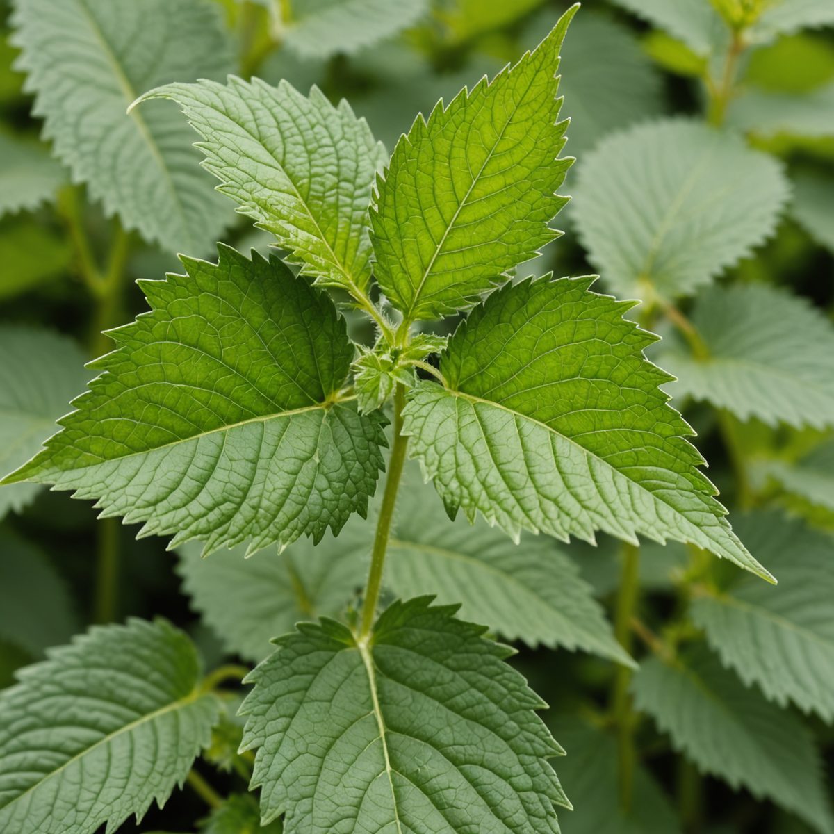 Nettle stinging hairs close-up