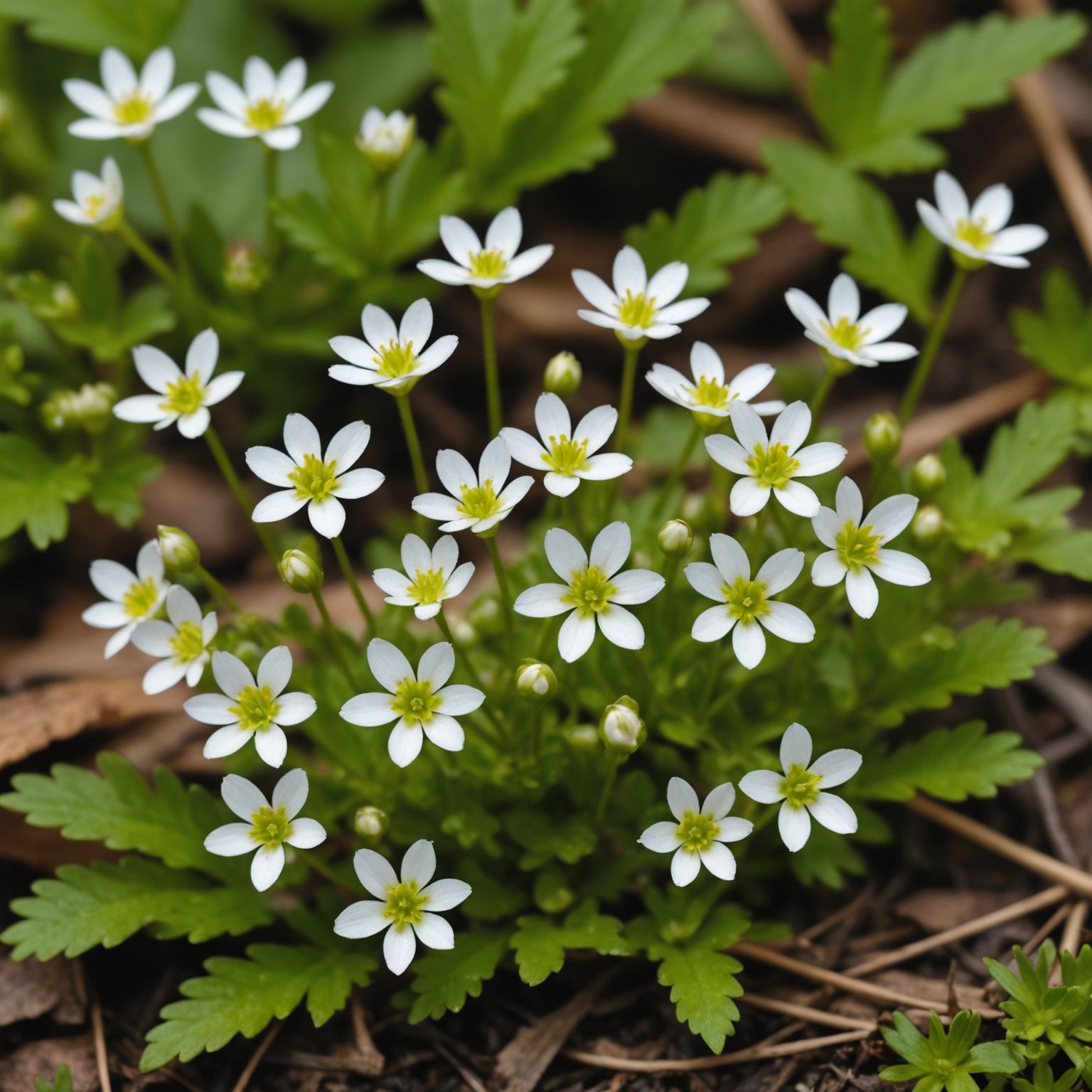 Pearlwort tiny white flowers