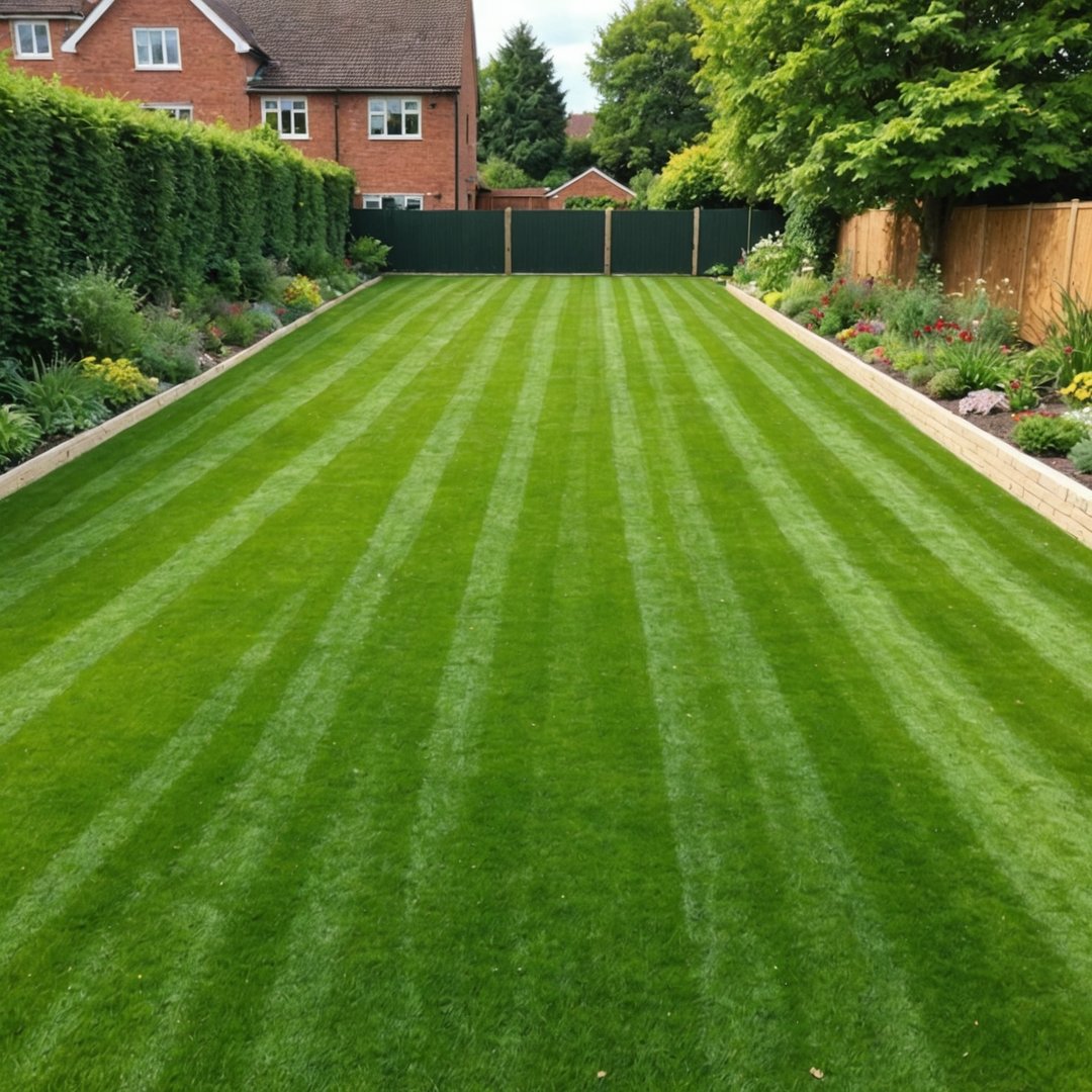 Beautiful lawn after renovation