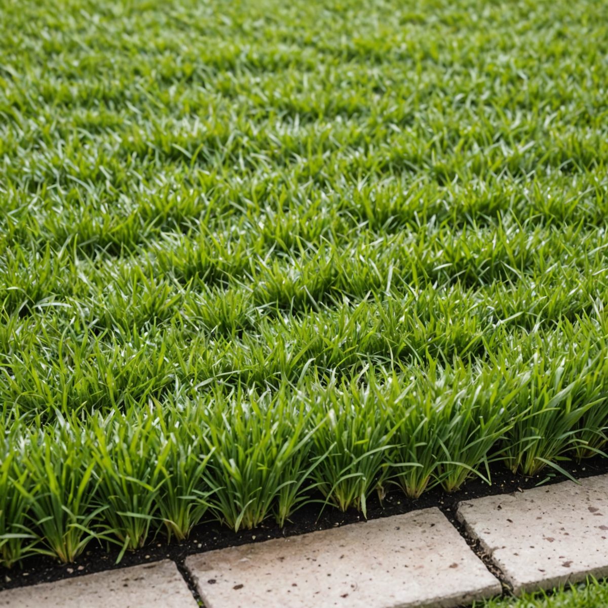 Salt damaged lawn with bare patch