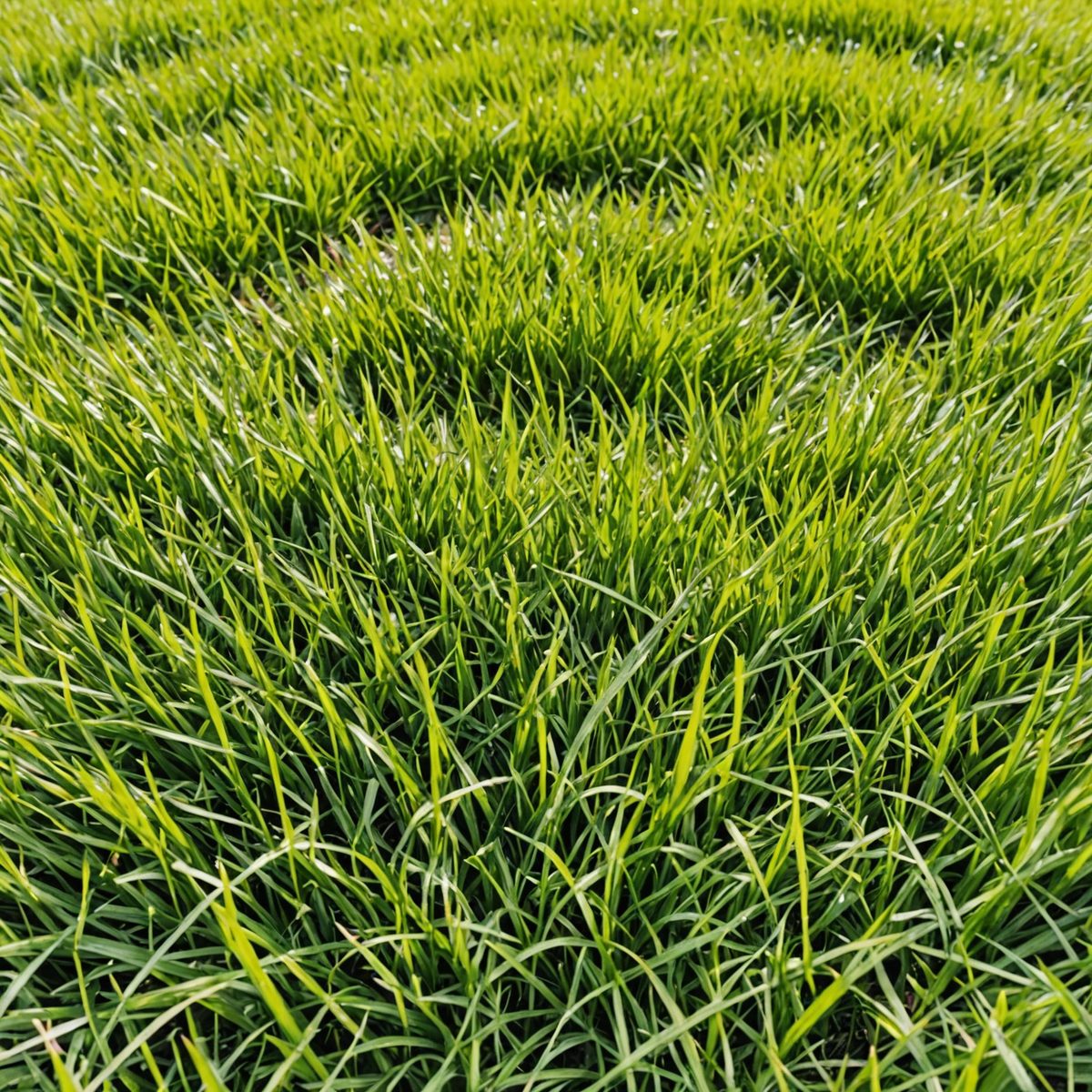 Scalded grass patch from boiling water