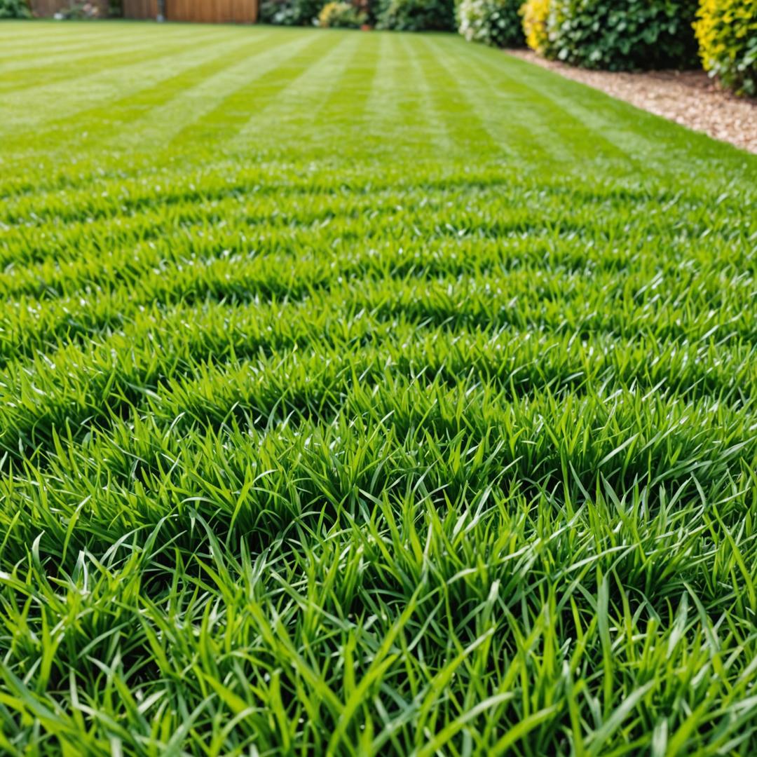 Beautiful thick green lawn fully recovered after scarifying