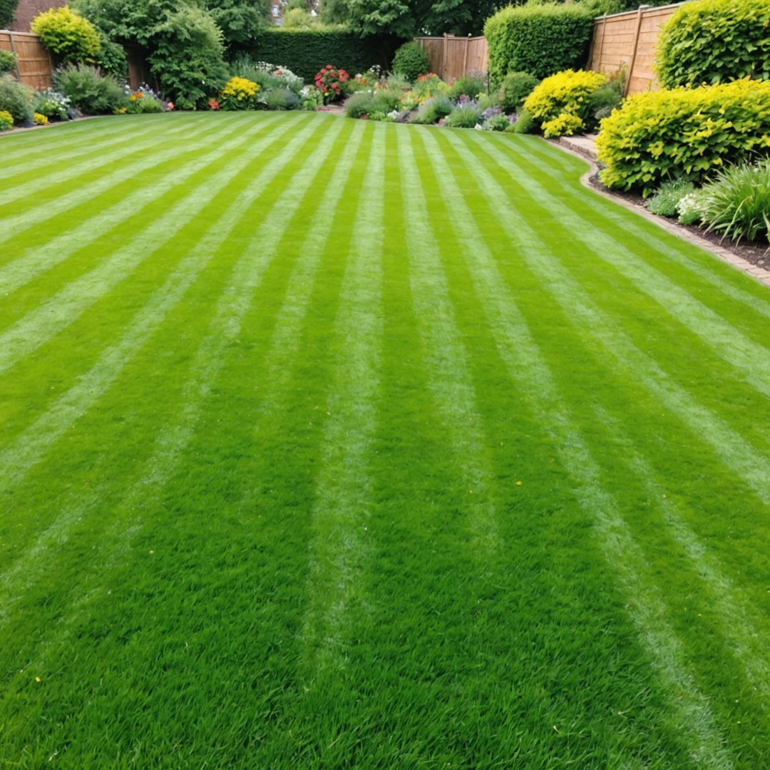 Thick healthy lawn after renovation