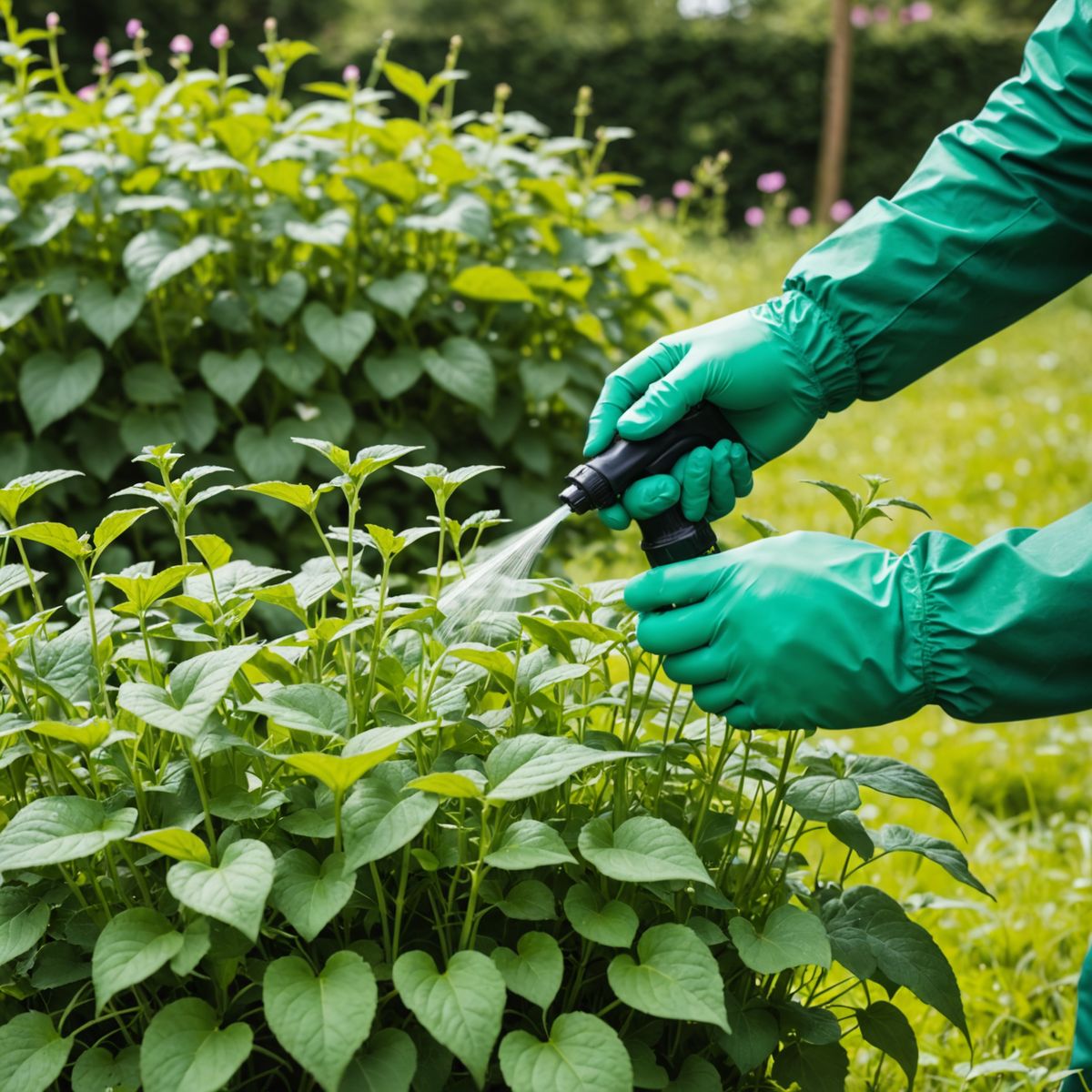 Treating tough garden weeds