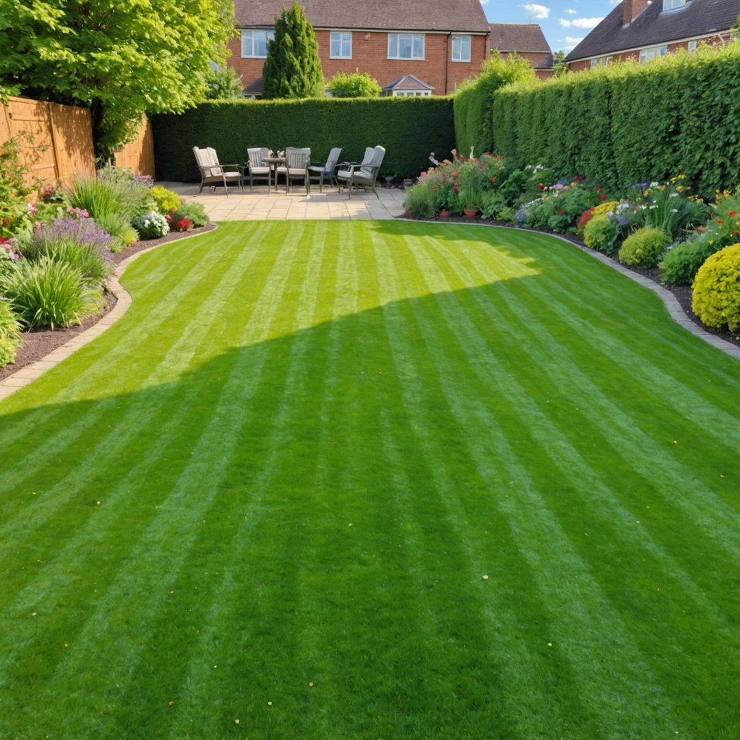 Beautiful established lawn