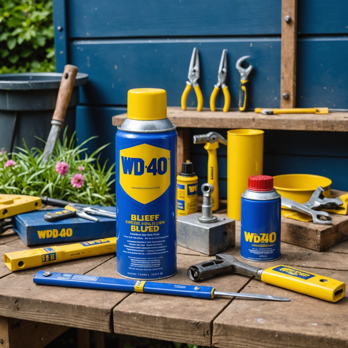 WD-40 can in garden shed