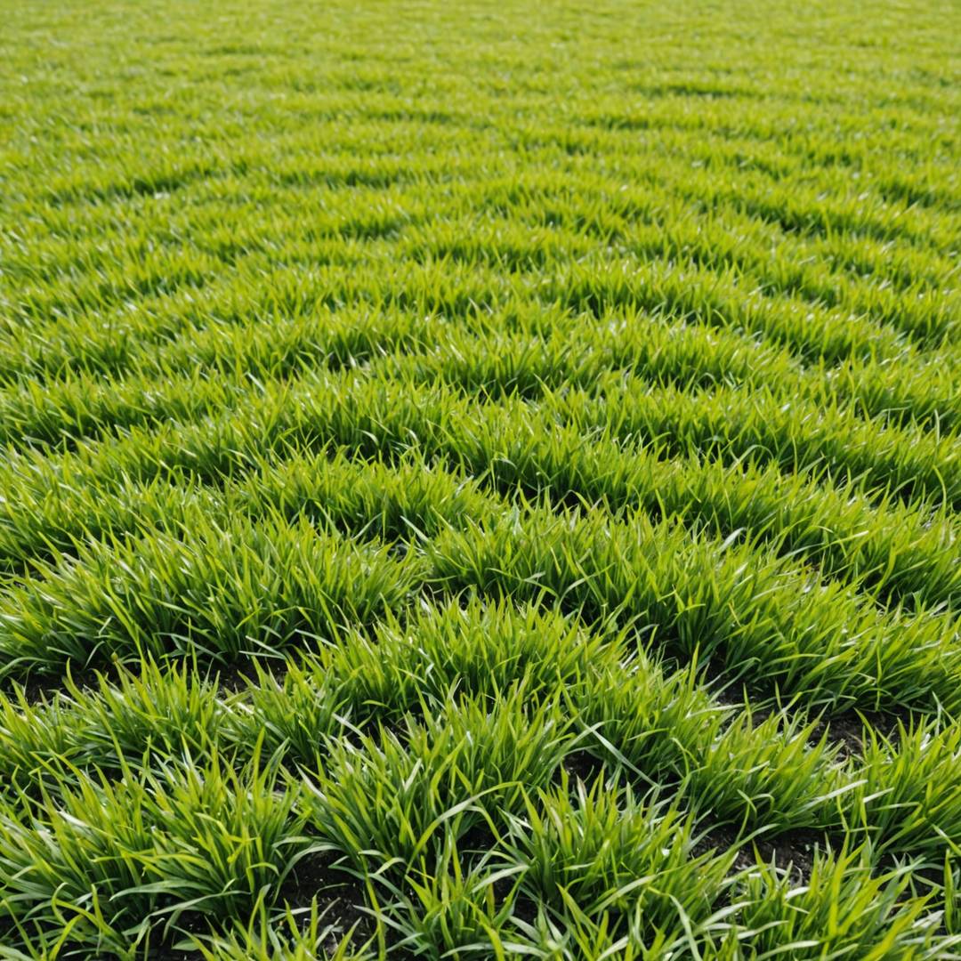 Lawn showing yellow patches from fertiliser burn