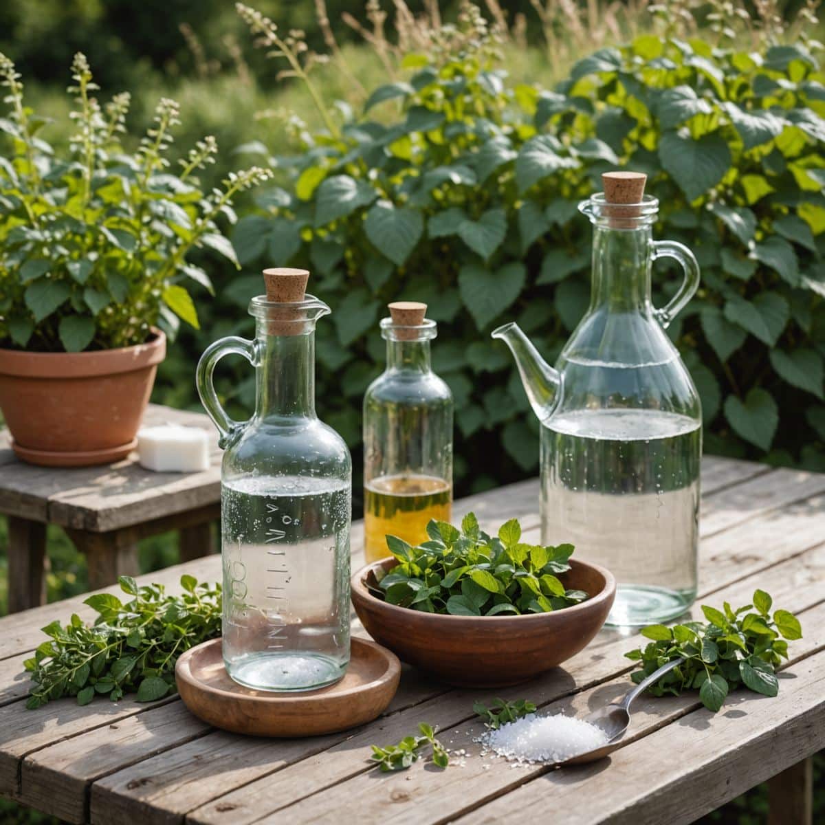 natural bramble killer remedies including vinegar and salt